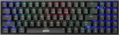 Tastierë gaming Marvo SHOGO 78, mekanike, me kabllo USB, me drita RGB, e zezë