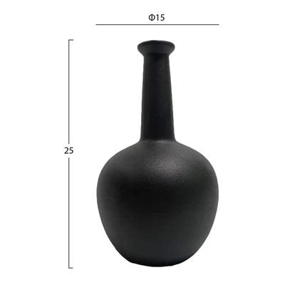Dekor tavoline qeramike Elendil Φ14,5x25Hcm (HM4593.02), zezë