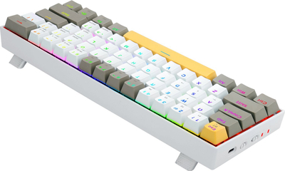 Tastierë mekanike Redragon Draconic Pro K530, 60%, RGB, e bardhë gri
