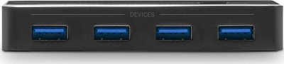 Ndarës USB Lindy 43387, 4 porta USB 3.0, dalje audio 3.5mm, gri