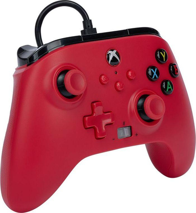Kontroller PowerA Artisan Red Xbox Series, me kabllo, i kuq