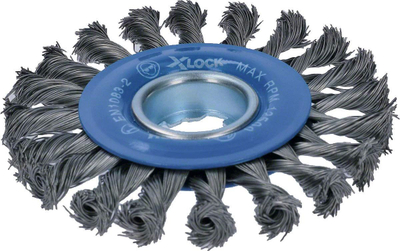 Furçë disku për metale Bosch X-LOCK Heavy, 115mm, tel 0.5mm, metalike