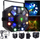 Efekt drite Light4Me Octaled, 3 në 1, LED RGBWA, lazer i kuq dhe jeshil, i zi