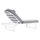 Shezllon profesional Mallow 198x71x40,5-103Hcm (HM10715.01), bardhë/ gri