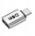 Adapter OTG Green Cell, USB C në USB A, alumini, gri