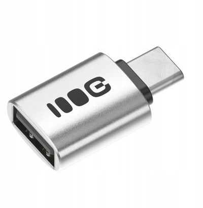 Adapter OTG Green Cell, USB C në USB A, alumini, gri