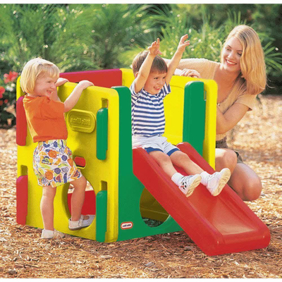 Palestrinë lodrash Little Tikes Jr Activity Gym, me tunel, me rrëshqitëse, shumëngjyrëshe