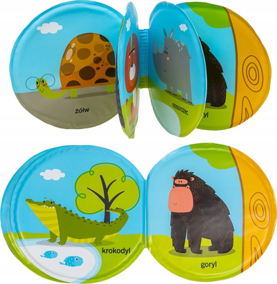 Libër për banjo SMILY PLAY Animals of the World, plastik, 15x20 cm, shumëngjyrësh