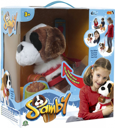 Интерактивно куче играчка Samby St. Bernard, реагира на глас и допир, за деца 3+