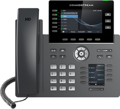 IP телефон Grandstream GRP2616, 6 линии, Dual Band безжична мрежа, Блутут, напојување преку мрежа