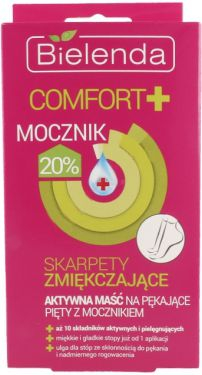 Çorape trajtuese Bielenda Comfort+ Active, për thembra të çara, ure 20%, set 2x6ml