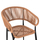 Kolltuk alumini Eulo 55,5x63,5x78Hcm (HM5783.13), zezë/ bezhë