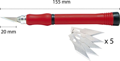 Thikë hobi Army Painter Hobby Knife për miniatura, me tehe rezervë, gri