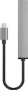 USB распределувач ORICO 4 порти, USB C, алуминиум, сиво вселенска