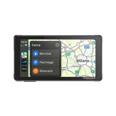 Ekran motoçiklete Interphone Sync55 Smart Display, 5.5", CarPlay Android Auto, i zi