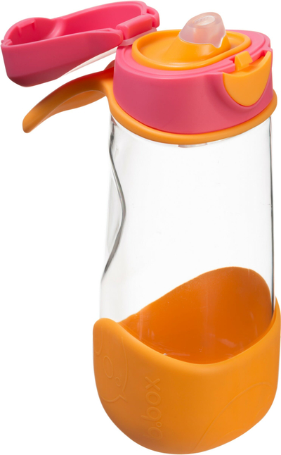 Shishe sportive b.box Tritan, 450ml, me gryka silikoni, lemon twist