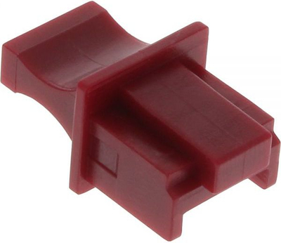 Kapak pluhuri InLine për portë RJ45 8P8C, set 10 copë, i kuq