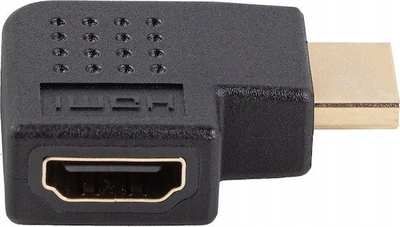 Adaptues HDMI Lanberg 4K, mashkull në femër, kënd majtas, i zi
