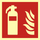 Знак за противпожарна заштита Extinguisher, 15x15cm, фотолуминесцентен ПВЦ, црвена