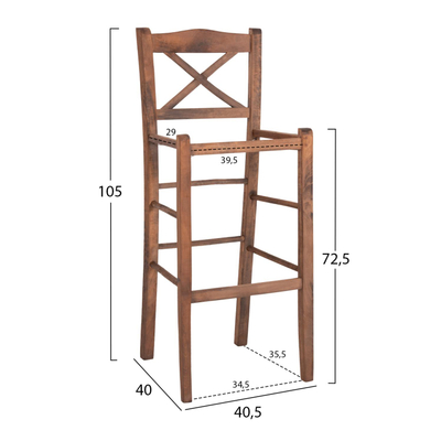 Stol Luici 40,5x40x105Hcm (HM5586.01)