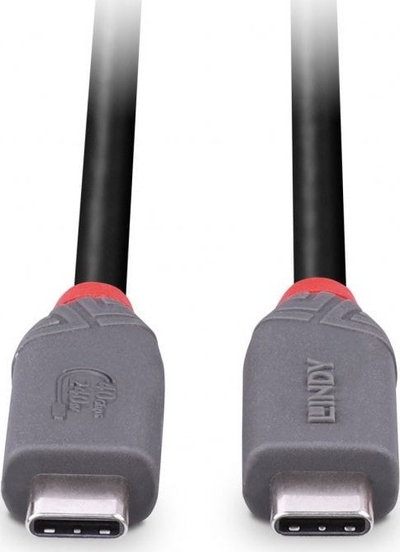 Kabllo USB C Lindy Anthra Line USB4, 1.5m, 240W, gri