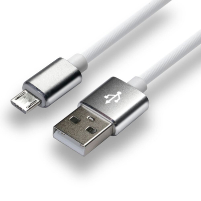 Kabllo USB EverActive CBS-1MW, USB A në microUSB, 1 m, e bardhë