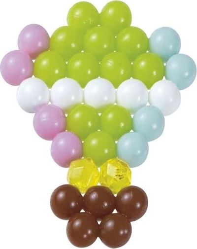 Set rruaza krijuese Aquabeads Pastel Fancy, refill, për kalamaj 4+