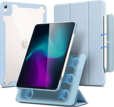 Mbulesë tablet ESR Rebound Hybrid 360 për iPad Air 11"/10.9", me mbajtëse për Apple Pencil, blu e çelët