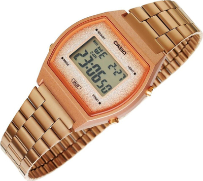Ora dore Casio Vintage Glitter B640WCG5ADF, digjitale, për femra, rozë
