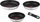 Set tiganësh dhe tenxheresh Teesa, dorezë e lëvizshme, 22cm 24cm 28cm, gri