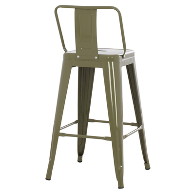 Stol metalik Melita 42×42×98 cm (HM8574.03), gjelbër