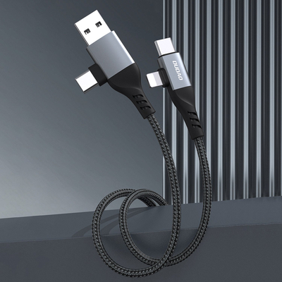 Kabllo USB Dudao L20 Pro 4in1, 1.5m, 65W, e zezë