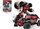 Lodër që transformohet Madej Transformer Robot Car 42100, 32 x 22 x 8 cm, për kalamaj 3+, kuqe e zezë