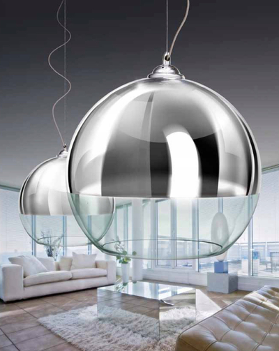Llampë varëse Azzardo Silver Ball 18 AZ0731, E27 1x60W, krom