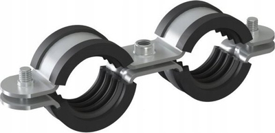 Mbajtëse dyshe tubash Niczuk Double Bracket 1", 31 34 mm, M8, e galvanizuar