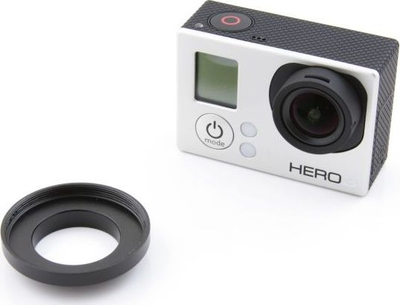 Set adapter dhe filtër UV XREC 37mm për GoPro Hero 3, 3 Plus edhe 4, i zi