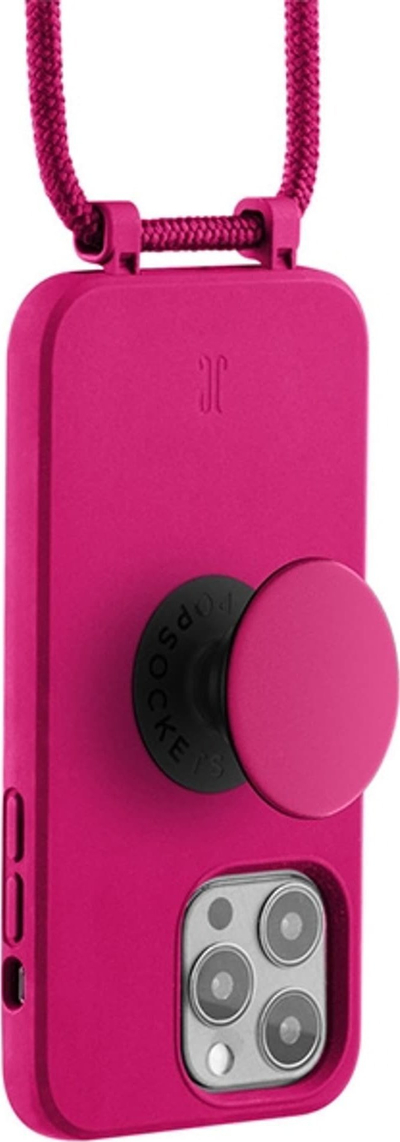 Mbrojtëse telefoni Just Elegance Orchid Flower, për iPhone 13 Pro, me PopSocket dhe rrip, rozë