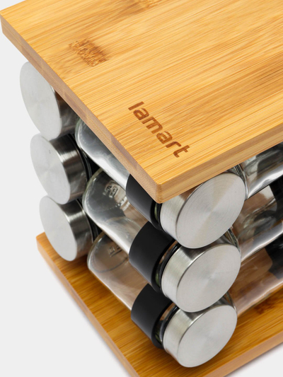 Set kavanozë për erëza Lamart LT7010, 12 pjesë