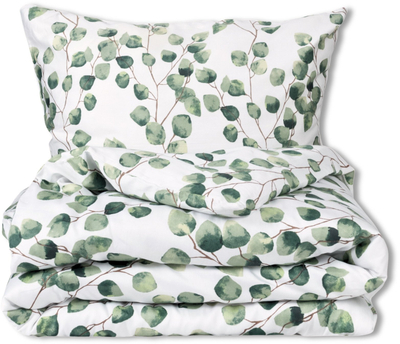 Комплет чаршафи Bed Linen Satin Exclusive Floral, 220x200 cm, памук сатен, нијанси зелена