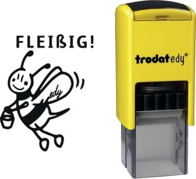 Vulë motivuese Trodat Edy bee, 19 x 19mm, vetëngjyrosëse, e verdhë