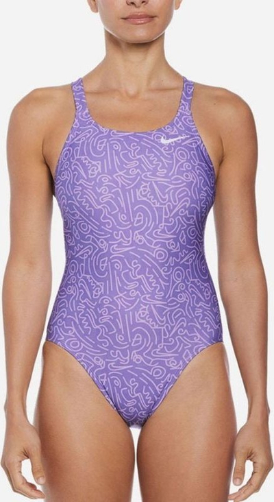 Kostum banje Nike Hydrastrong Multi Print W NESSD011 582, njëpjesësh, për goca, shumëngjyrësh