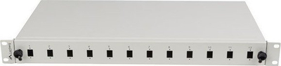 Panel optik Lanberg Fiber Patch Panel, 12xSC simplex 12xLC duplex, rack 19" 1U, gri