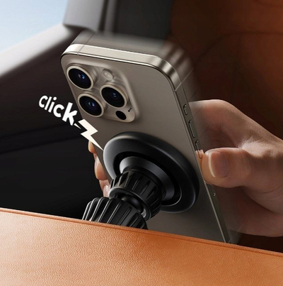 Mbajtëse magnetike makine Joyroom JR-ZS406, për grilë ajri, rrotullim 360°, e zezë