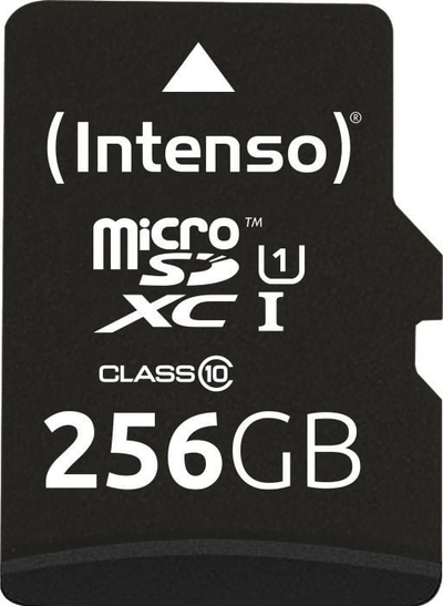 Kartë memorie Intenso Premium microSDHC, 256GB, Class 10, e zezë