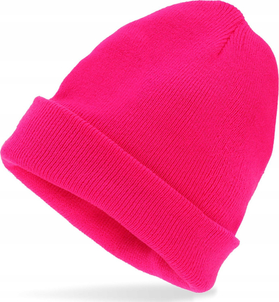 Kapelë beanie Green Neon, e thurrme, një masë, jeshile neon