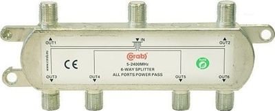 Splitter antene Triax 1 me 6, 5–2400 MHz, alumin, gri