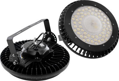 Mbajtëse sipërfaqe Inoxx HB UFO Handle FS, për projektorë LED High Bay 100W 200W, e zezë