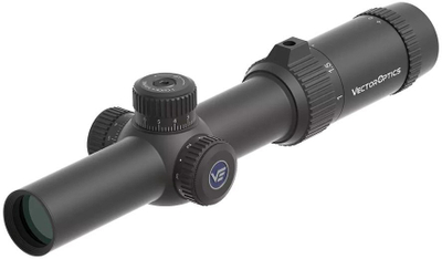 Lunetë Vector Optics Forester 1-5x SFP, tub 30mm, ndriçim i kuq, e zezë