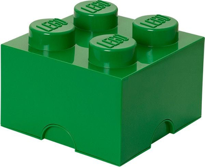 Kuti për me rujt LEGO 4 Stud Storage Brick, grumbulluse, jeshile