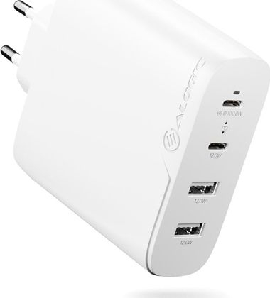 Karikues muri ALOGIC 4-portësh PD, 100W, GaN, i bardhë